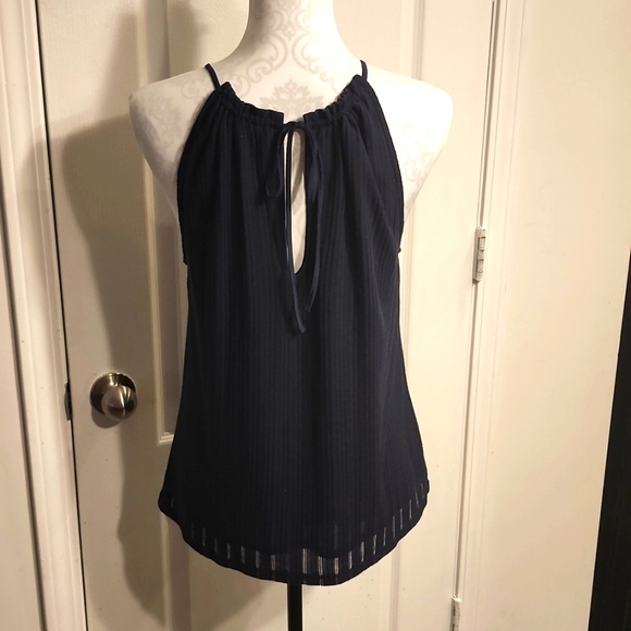 NWOT soho New York & Company Jeans Ruched Neck Halter - Picture 2 of 7